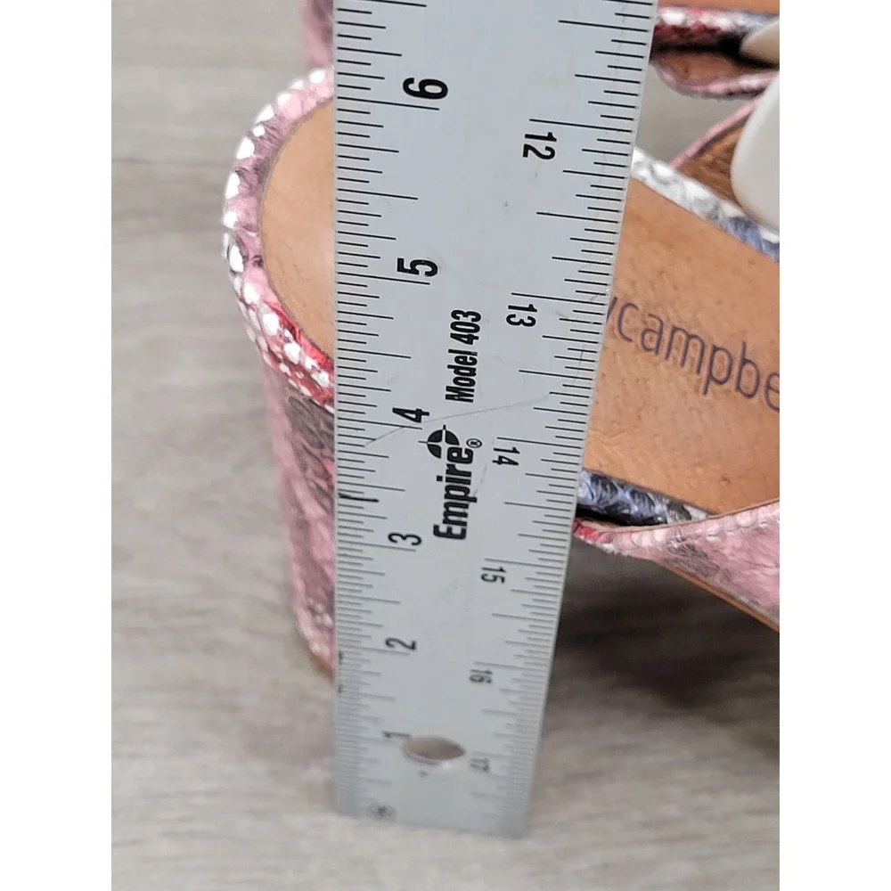 Jeffrey Campbell Pilar Platform Sandals Women's Size 8 Multi Snake Leather Slide